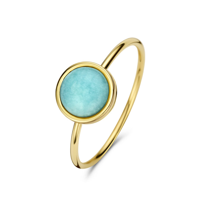 isabel bernard Belleville Emmalyn bague en or 14 carats avec amazonite