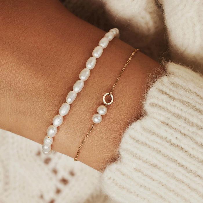 Isabel Bernard Belleville Luna Bracelet En Or 14 Carats Avec Perles D'eau Douce
