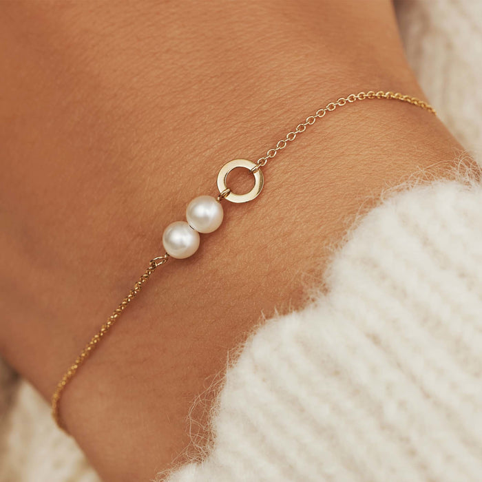 Isabel Bernard Belleville Luna Bracelet En Or 14 Carats Avec Perles D'eau Douce