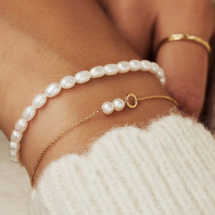 Isabel Bernard Belleville Luna Bracelet En Or 14 Carats Avec Perles D'eau Douce