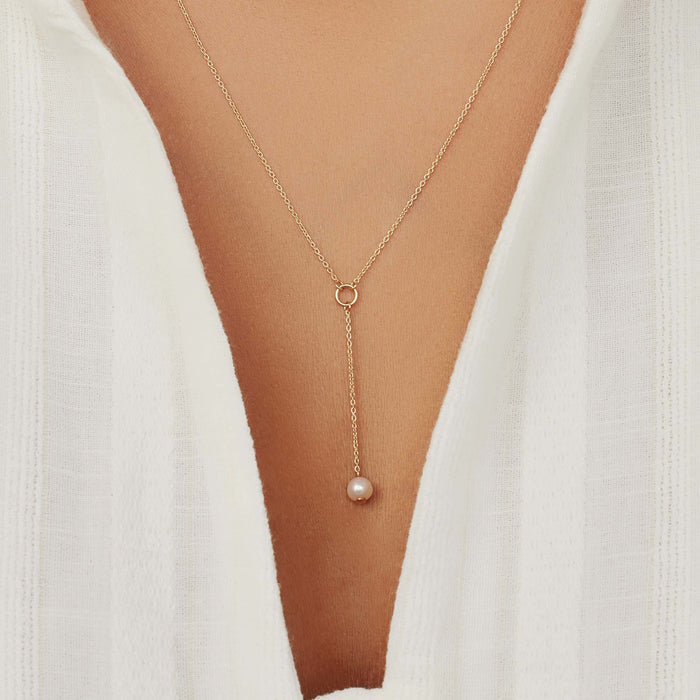Isabel Bernard Belleville Luna Collier En Or 14 Carats Avec Perle D'eau Douce