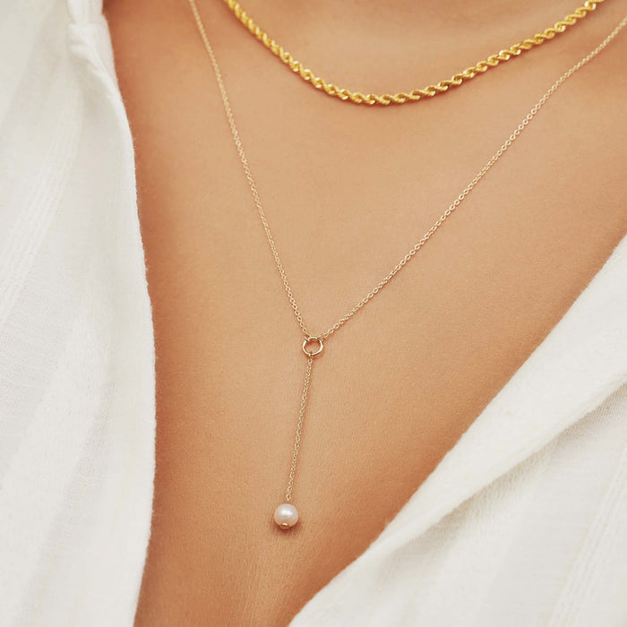 Isabel Bernard Belleville Luna Collier En Or 14 Carats Avec Perle D'eau Douce