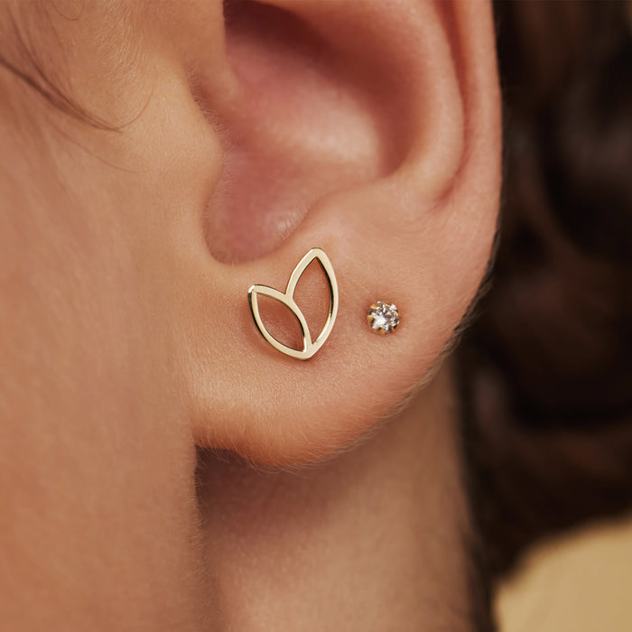 Isabel Bernard Belleville Noémi Clous D'oreilles En Or 14 Carats