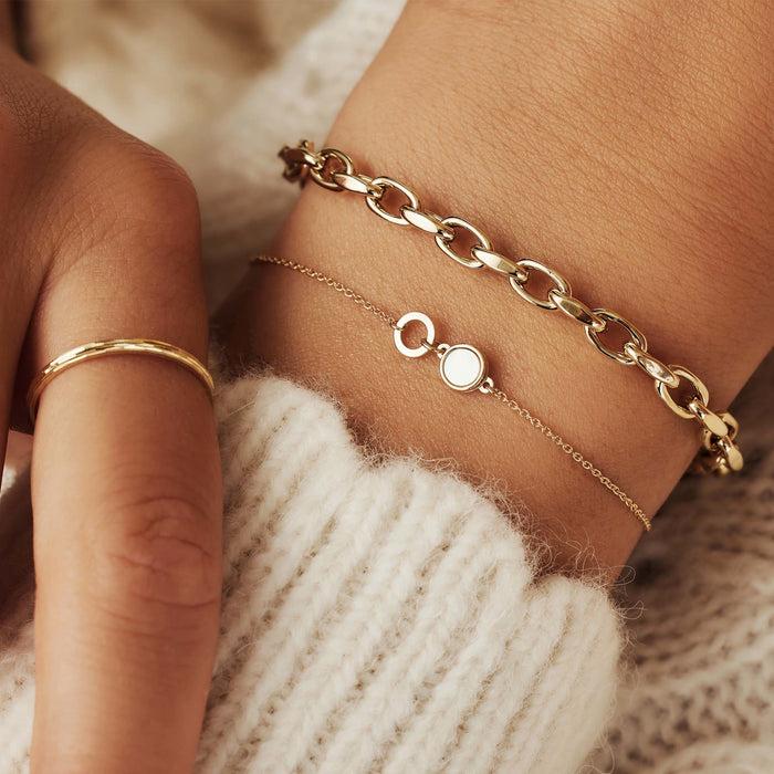 Isabel Bernard Belleville Nova Bracelet En Or 14 Carats Avec Nacre