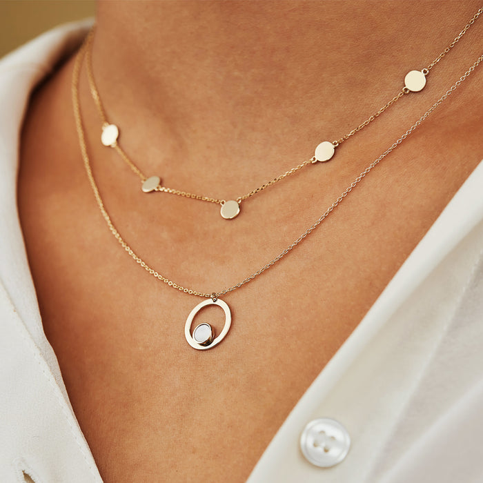 Isabel Bernard Belleville Nova Collier En Or 14 Carats Avec Nacre