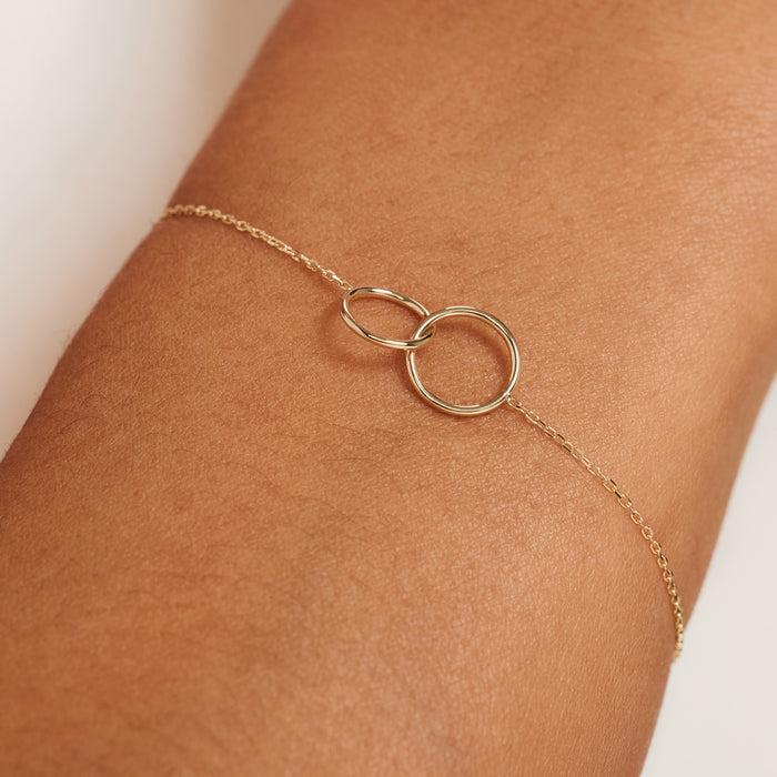Isabel Bernard Cadeau D'Isabel Coffret Cadeau Collier Et Bracelet En Or 14 Carats Avec Deux Cercles