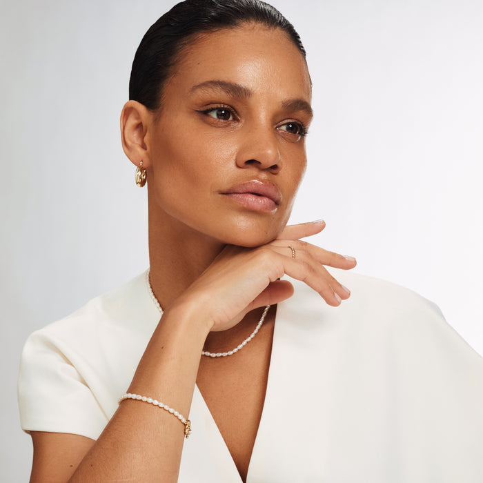 Isabel Bernard Cadeau D'Isabel Coffret Cadeau Collier Et Bracelet En Or 14 Carats Et Perles D'eau Douce