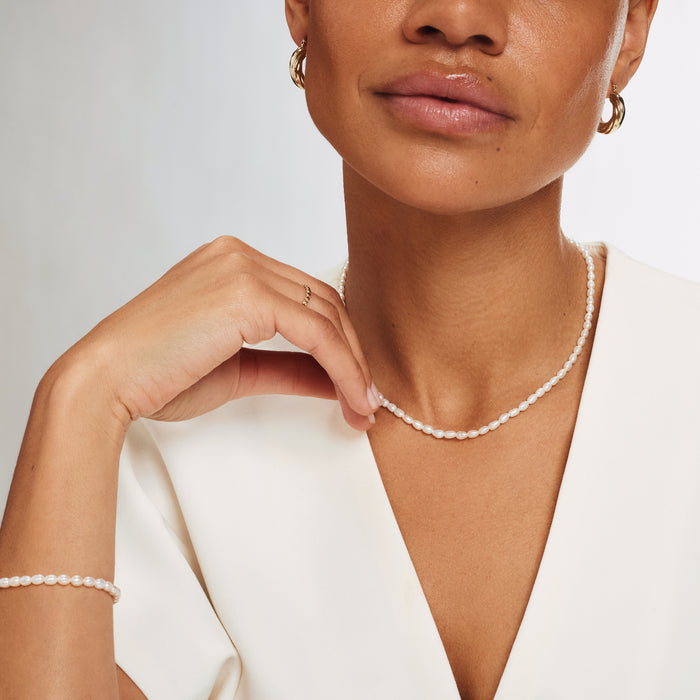 Isabel Bernard Cadeau D'Isabel Coffret Cadeau Collier Et Bracelet En Or 14 Carats Et Perles D'eau Douce