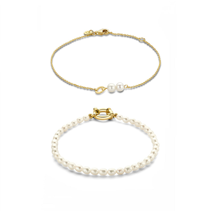 isabel bernard Cadeau d'Isabel Coffret de bracelets en or 14 carats avec perles
