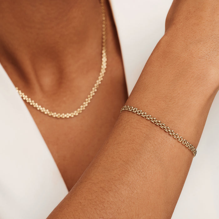 Isabel Bernard Cadeau D'Isabel Collier Et Bracelet En Or 14 Carats