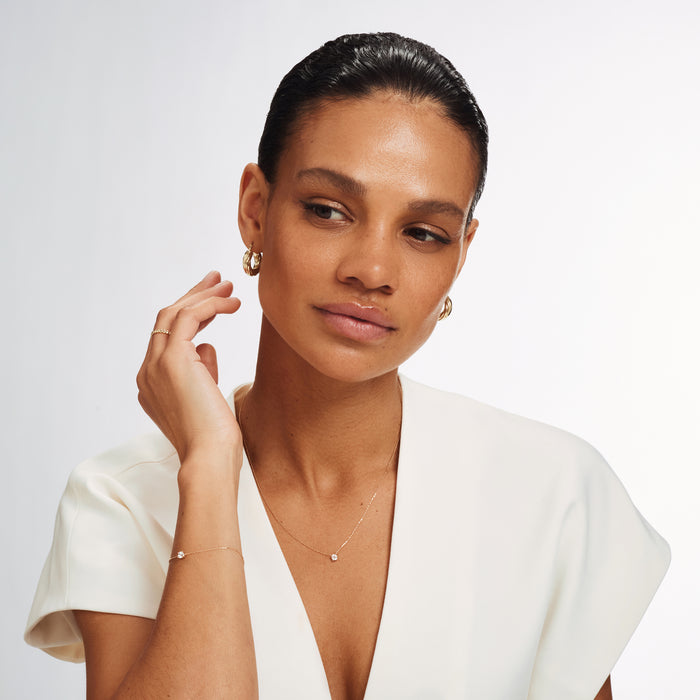 Isabel Bernard Cadeau D'Isabel Ensemble Cadeau Collier Et Bracelet En Or Rose 14 Carats