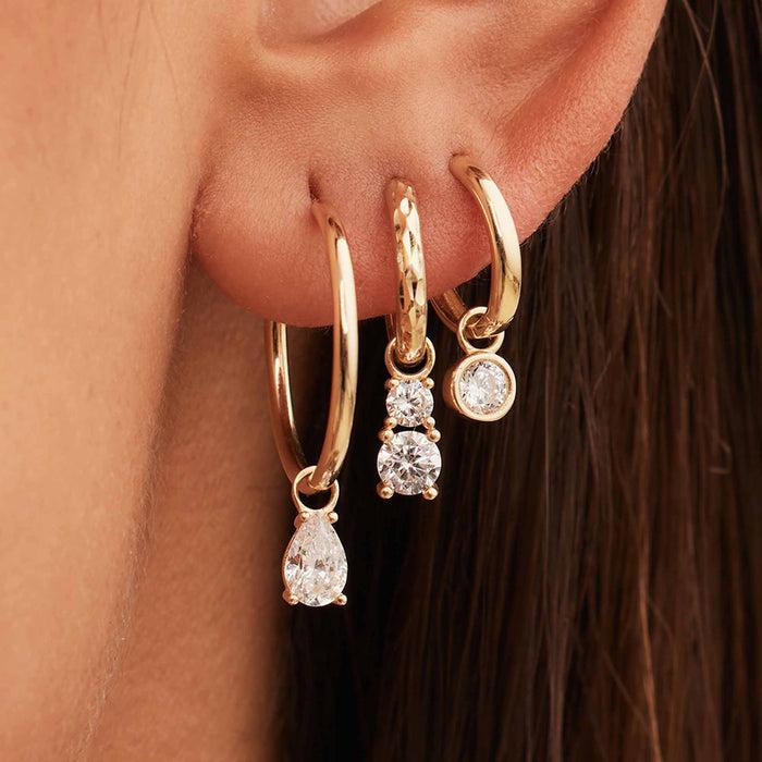 Isabel Bernard Cadeau D'Isabel Ensemble De Charms D'oreille Quatre Pièces En Or 14 Carats Et Oxyde De Zirconium