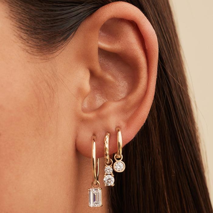 Isabel Bernard Cadeau D'Isabel Ensemble De Charms D'oreille Quatre Pièces En Or 14 Carats Et Oxyde De Zirconium