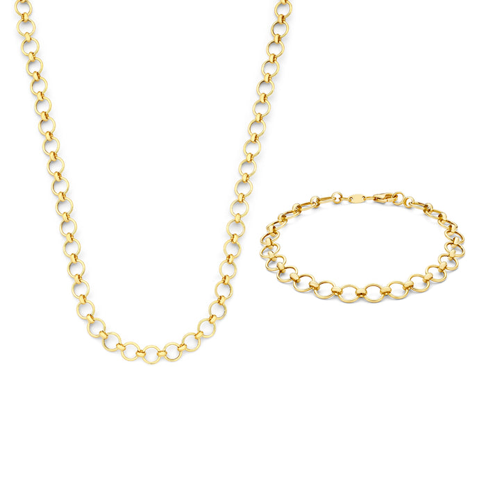 isabel bernard Cadeau d'Isabel ensemble de collier et bracelet en or 14 carats