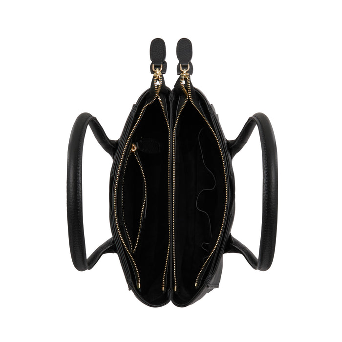 Isabel Bernard Cadeau D'Isabel Ensemble De Sac à Main En Cuir De Veau Noir Et Portefeuille Zippé