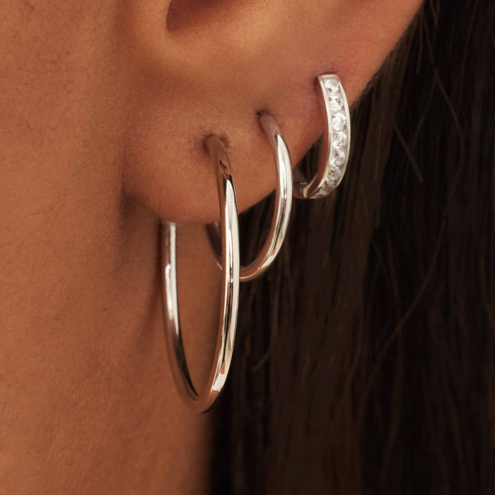 Isabel Bernard Cadeau D'Isabel Paire De Boucles D'oreilles En Or Blanc 14 Carats