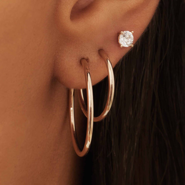 Isabel Bernard Cadeau D'Isabel Paire De Boucles D'oreilles En Or Rose 14 Carats