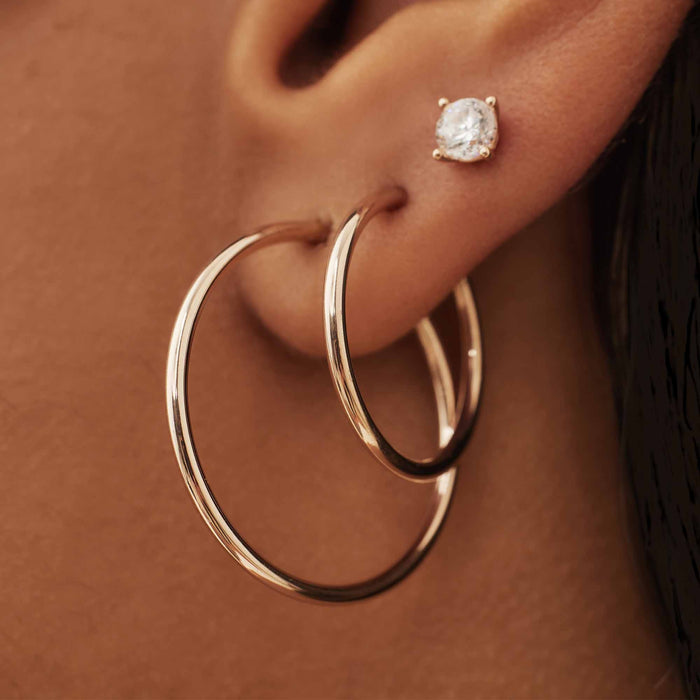 Isabel Bernard Cadeau D'Isabel Paire De Boucles D'oreilles En Or Rose 14 Carats