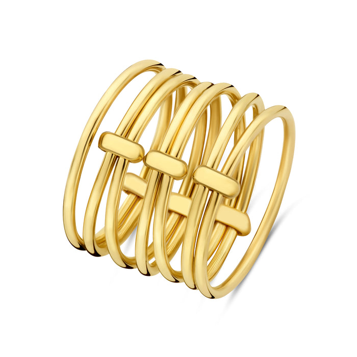 isabel bernard Cour d'Honneur Adora Bague multiple en or 14 carats 7 pièces