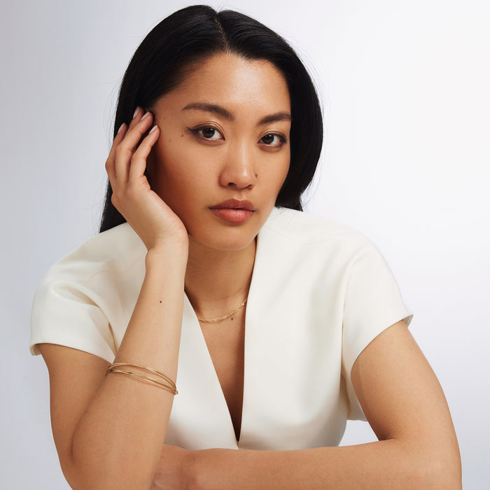 Isabel Bernard Cour D'Honneur Adora Bangles En Or 14 Carats Avec 3 Bracelets