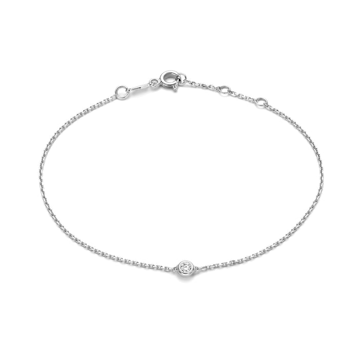isabel bernard De la Paix Alfie bracelet en or blanc 14 carats avec diamant 0.05 carat
