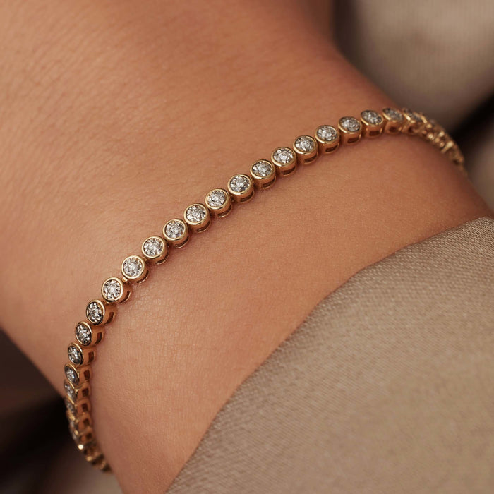 Isabel Bernard De La Paix Alfie Bracelet Tennis En Or 14 Carats Avec Diamant 0.36 Carat