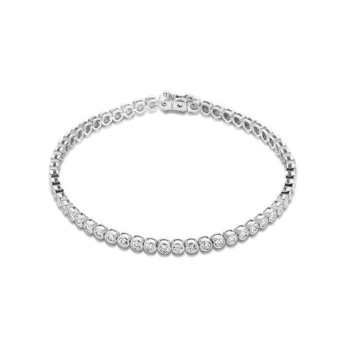 isabel bernard De la Paix Alfie bracelet tennis en or blanc 14 carats avec diamant 0.36 carat