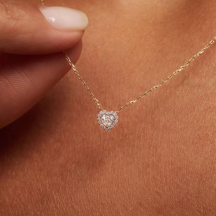 Isabel Bernard De La Paix Amore Collier En Or 14 Carats Avec Diamant De 0.15 Carat