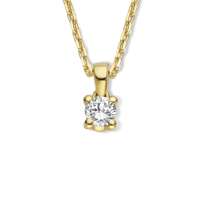 Isabel Bernard De La Paix Celesse Collier En Or 14 Carats Avec Diamant 0.07 Carat