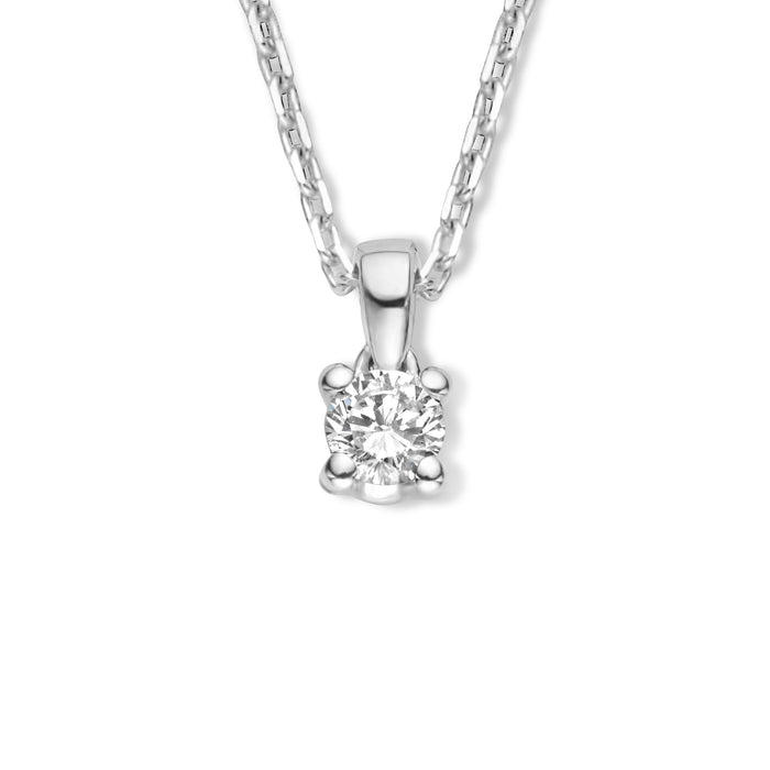 Isabel Bernard De La Paix Celesse Collier En Or Blanc 14 Carats Avec Diamant 0.07 Carat