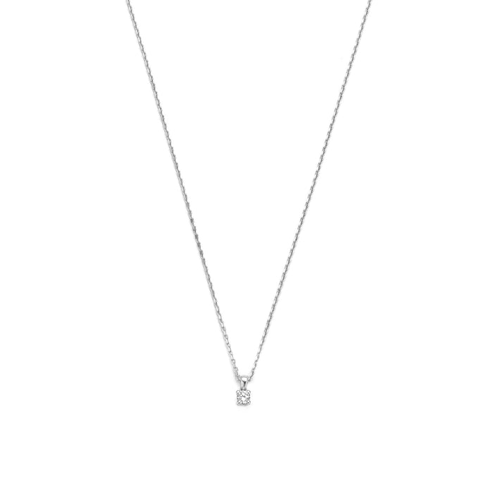 isabel bernard De la Paix Celesse collier en or blanc 14 carats avec diamant 0.07 carat