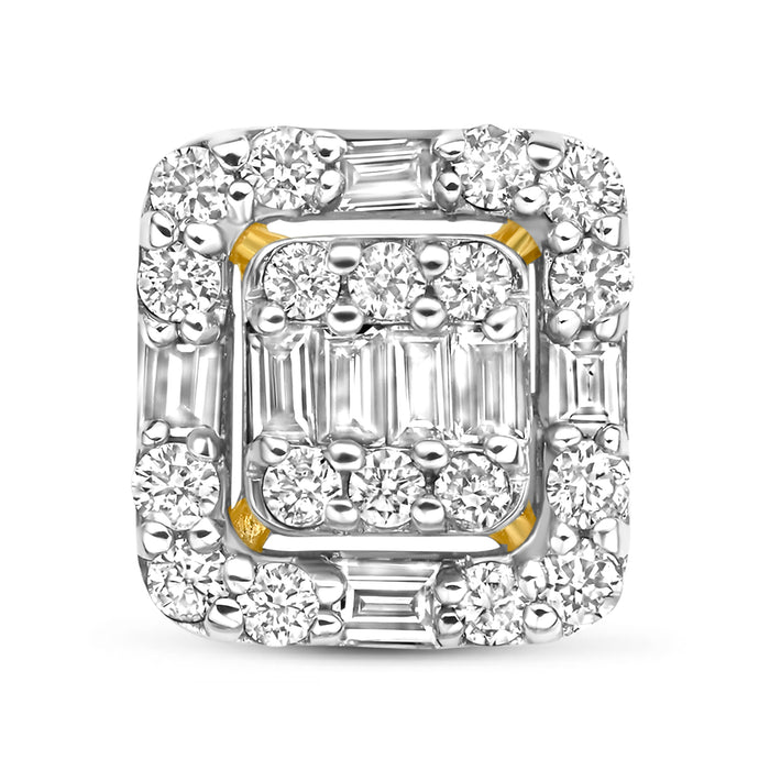 Isabel Bernard De La Paix Elena 14 Carats Boucles D'oreilles Clous Avec Diamant 0.14 Carat