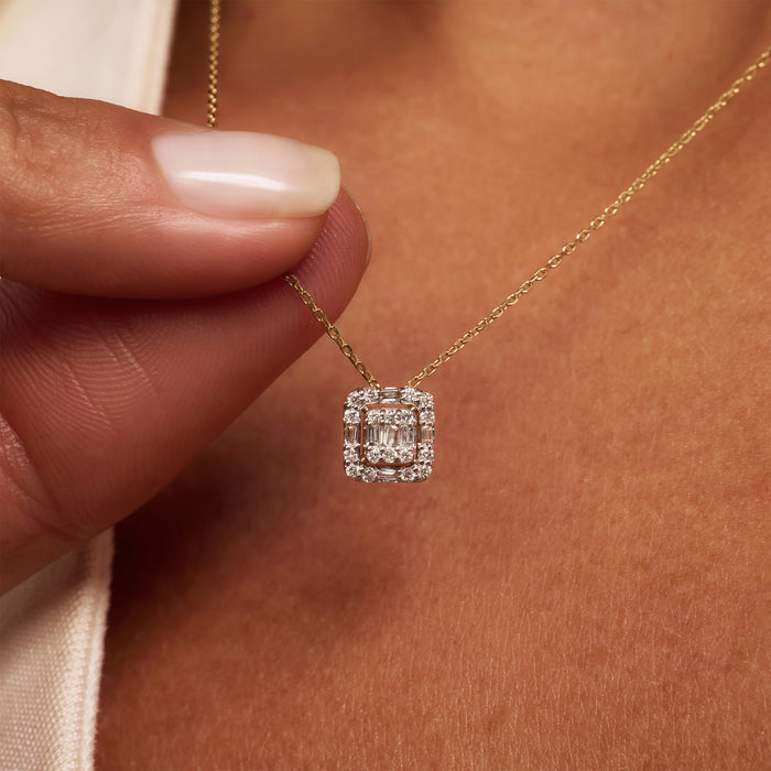 Isabel Bernard De La Paix Elena Collier En Or 14 Carats Avec Diamant 0.10 Carat