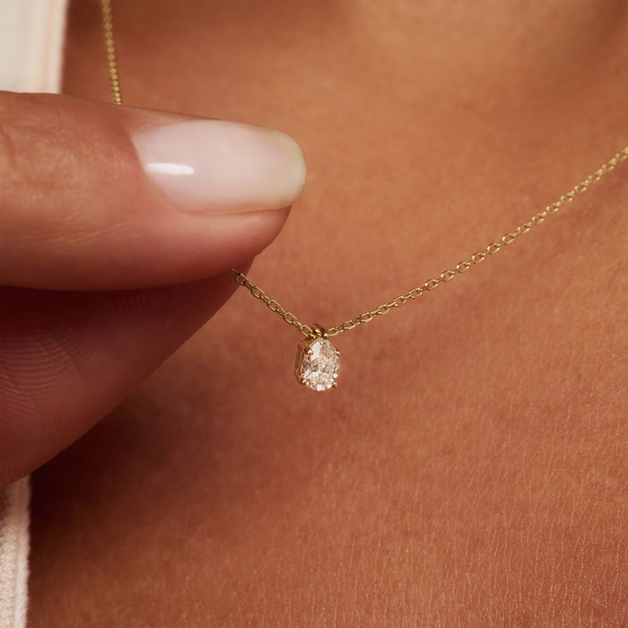Isabel Bernard De La Paix Eloise Collier En Or 14 Carats Avec Diamant De 0.15 Carat