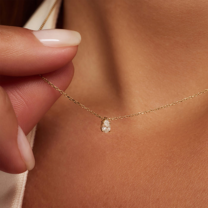 Isabel Bernard De La Paix Eloise Collier En Or 14 Carats Avec Diamant 0.1 Carat