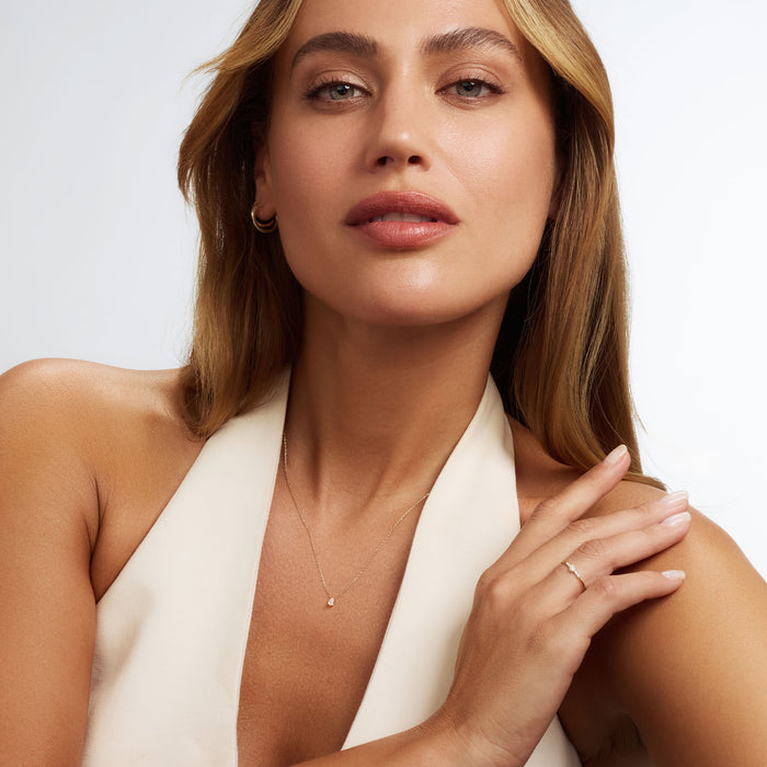 Isabel Bernard De La Paix Eloise Collier En Or 14 Carats Avec Diamant 0.1 Carat