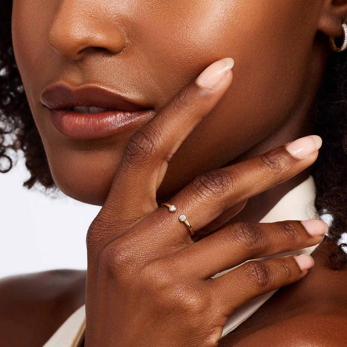 Isabel Bernard De La Paix Flavie Bague En Or 14 Carats Avec Diamant 0.08 Carat