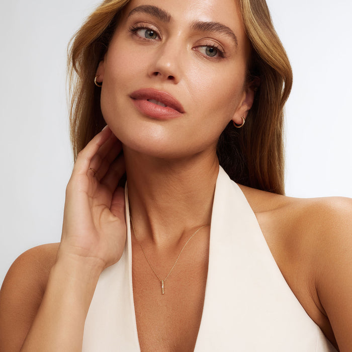 Isabel Bernard De La Paix Flavie Collier En Or 14 Carats Avec Diamant 0.03 Carat