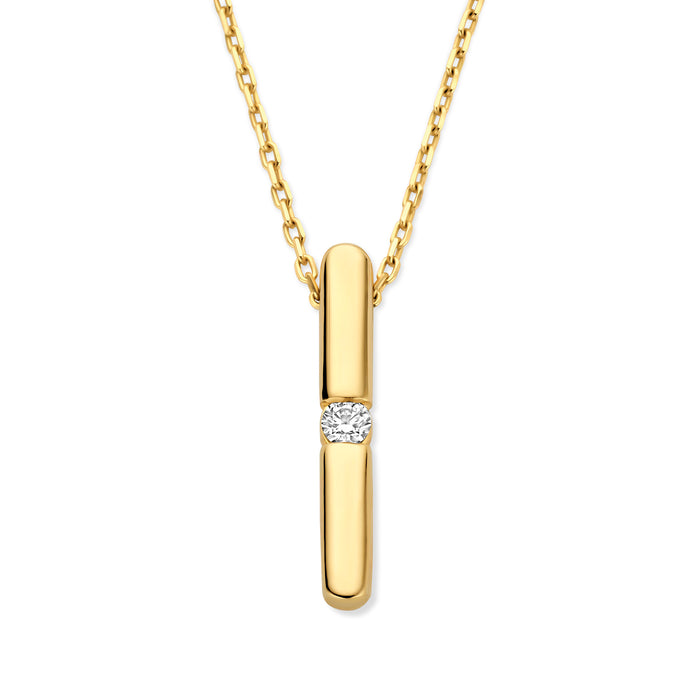 Isabel Bernard De La Paix Flavie Collier En Or 14 Carats Avec Diamant 0.03 Carat