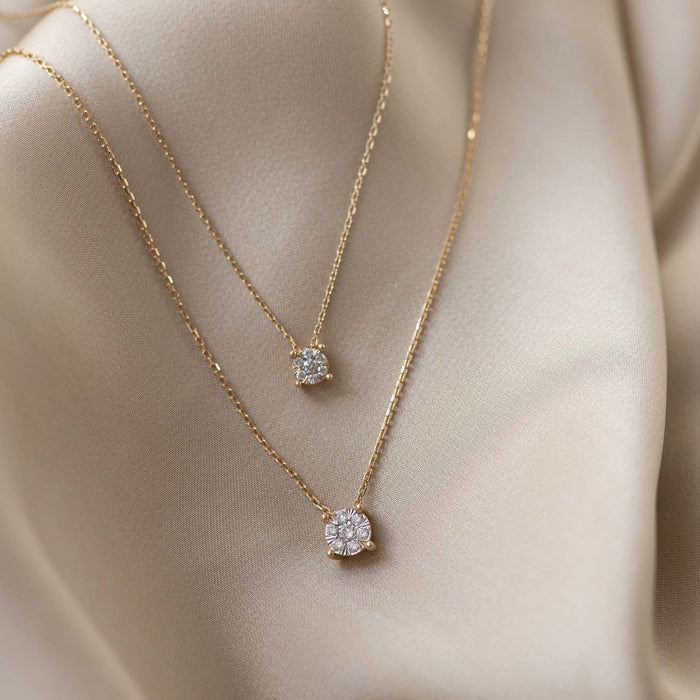 Isabel Bernard De La Paix Hanaé Collier En Or 14 Carats Avec Diamant 0.08 Carat