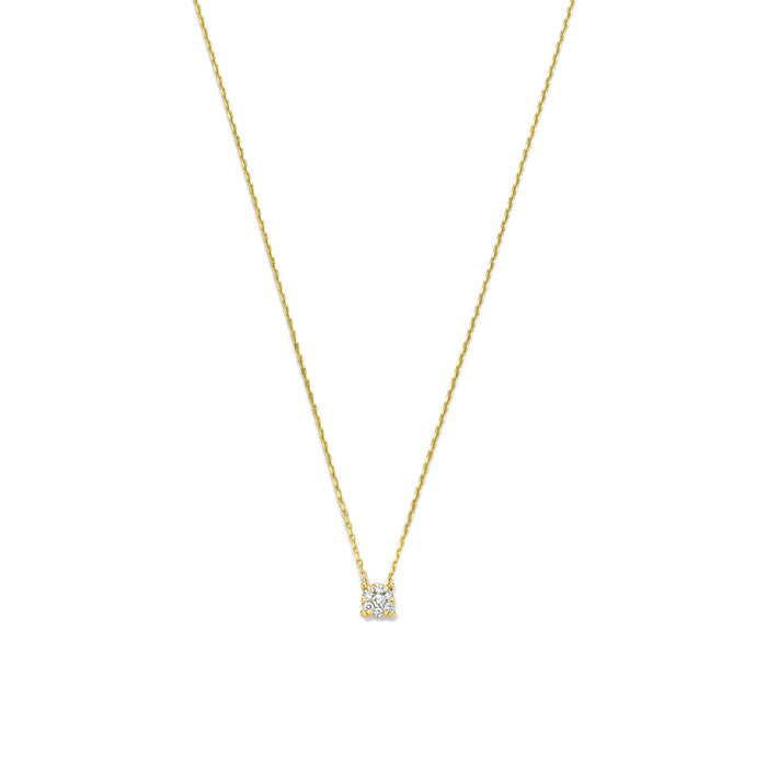isabel bernard De la Paix Hanaé collier en or 14 carats avec diamant 0.08 carat
