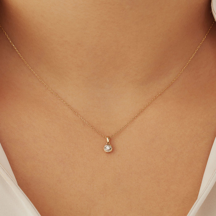 Isabel Bernard De La Paix Inaya Collier En Or 14 Carats Avec Diamant 0.03 Carat