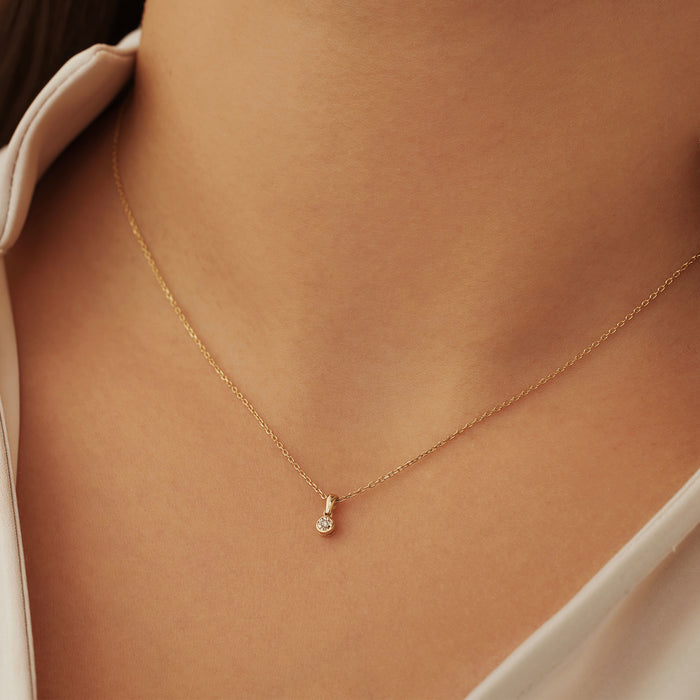 Isabel Bernard De La Paix Inaya Collier En Or 14 Carats Avec Diamant 0.01 Carat