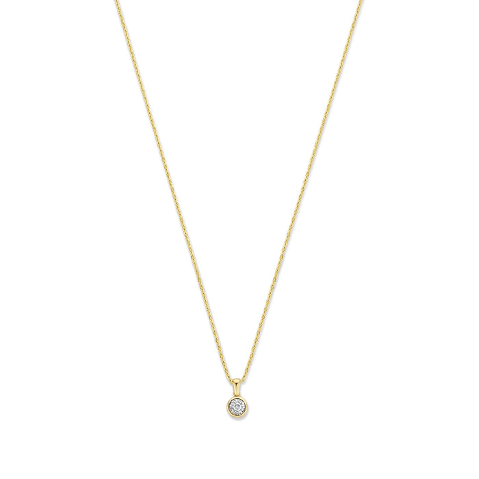 isabel bernard De la Paix Inaya collier en or 14 carats avec diamant 0.03 carat