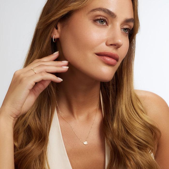 Isabel Bernard De La Paix Léna Collier En Or 14 Carats Avec Diamant 0 02 Carat