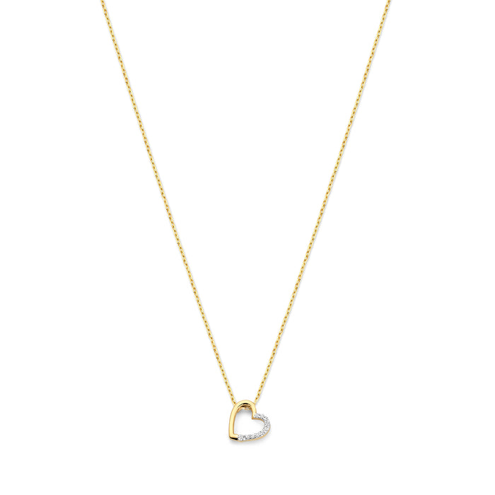 isabel bernard De la Paix Léna collier en or 14 carats avec diamant 0.02 carat