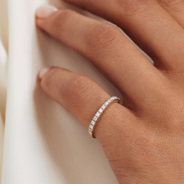 Isabel Bernard De La Paix Madeline Bague En Or 14 Carats Avec Diamant 0.14 Carat