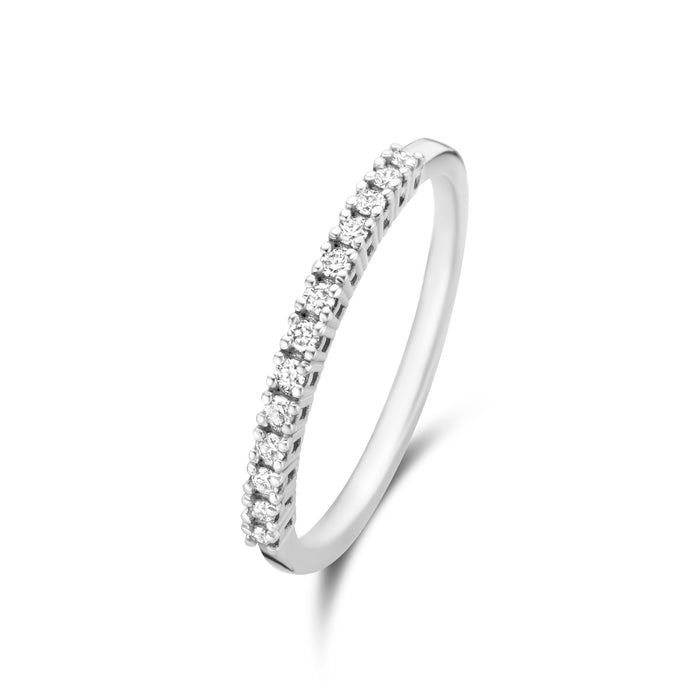 isabel bernard De la Paix Madeline bague en or blanc 14 carats avec diamant 0.14 carat