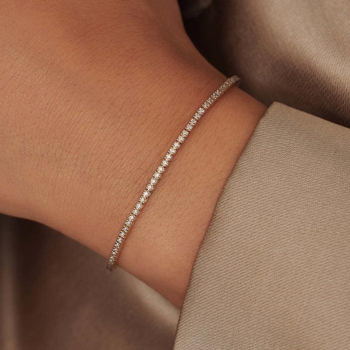 Isabel Bernard De La Paix Madeline Bracelet Tennis En Or 14 Carats Avec Diamant 1.08 Carat