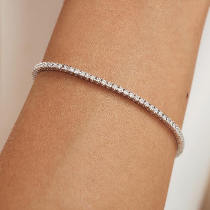 Isabel Bernard De La Paix Madeline Bracelet Tennis En Or Blanc 14 Carats Avec Diamant 1.08 Carat